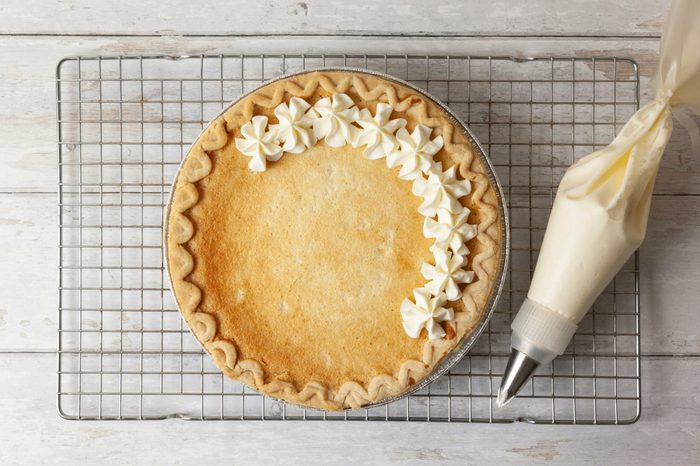 Sunshine Lemon Pie, whipped cream on it