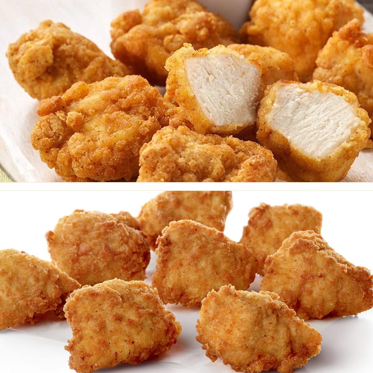 Chick Fil A (bottom) Vs Costco chicken Nuggets (top)