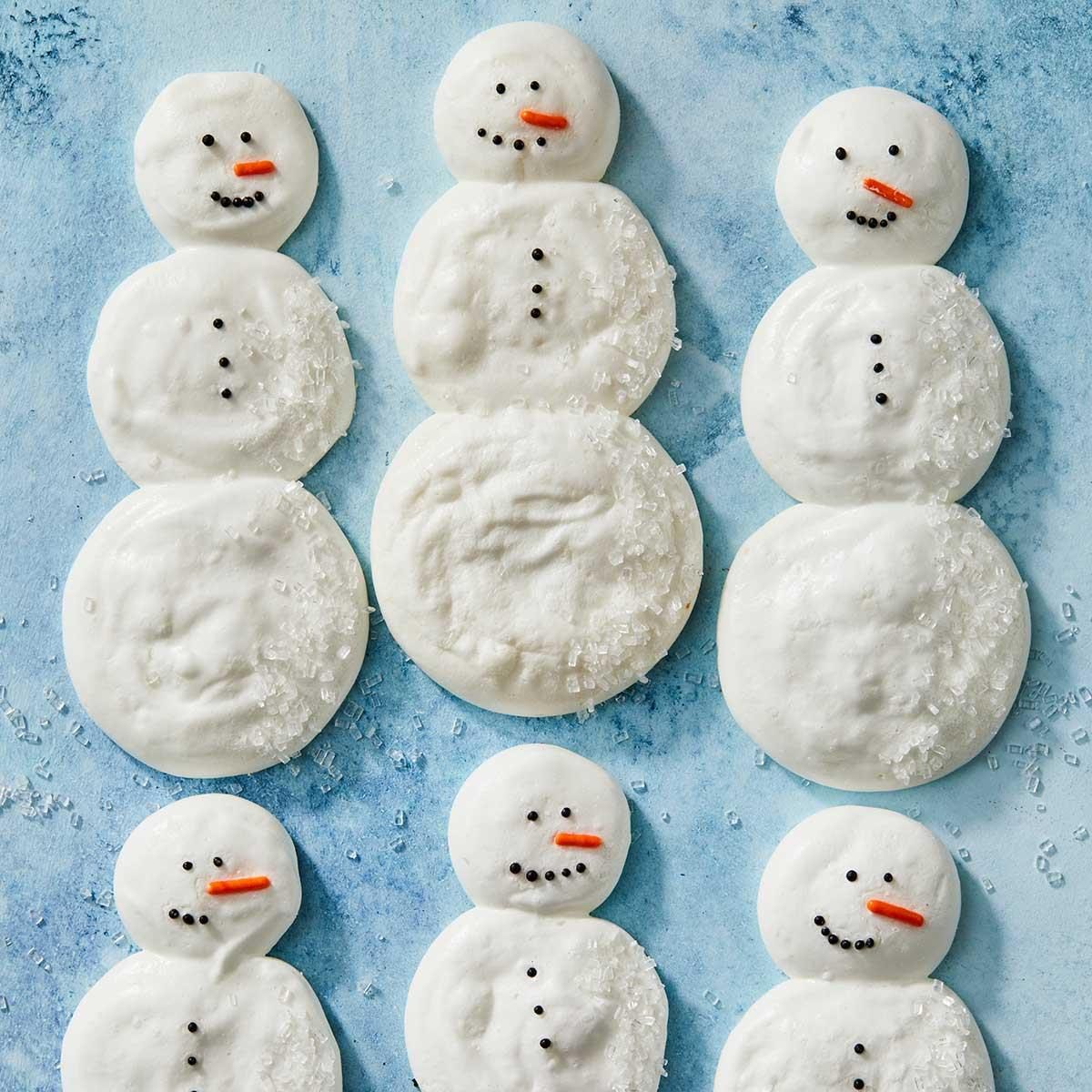 Sparkly Meringue Snowmen
