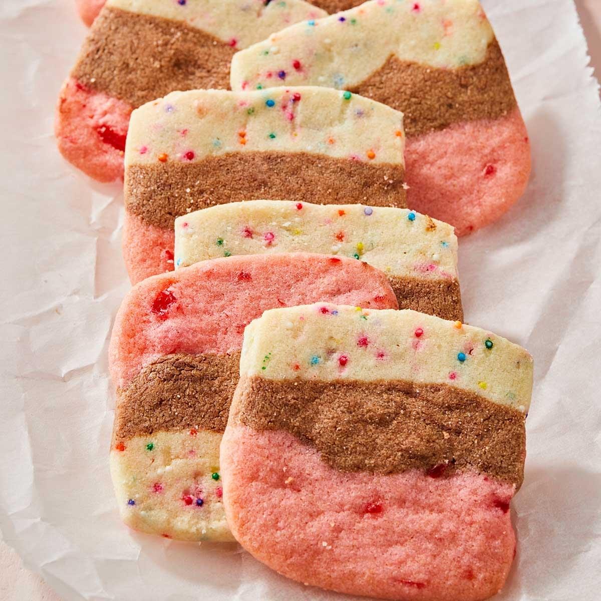 Striped Icebox Cookies