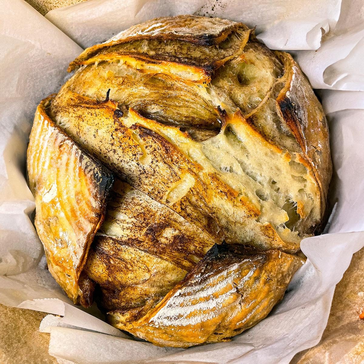 Elise Jesse’s Cinnamon Sugar Sourdough Croissant Loaf
