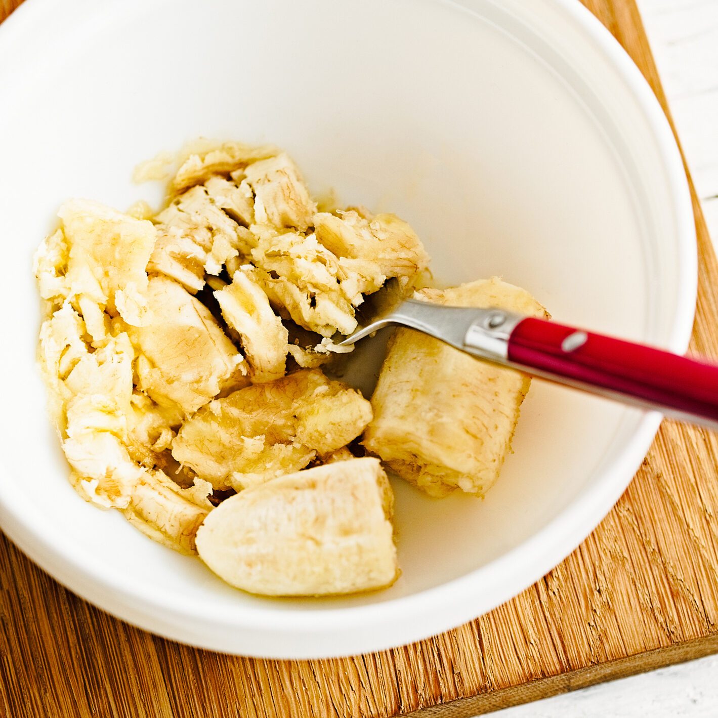 Mashed banana for batter