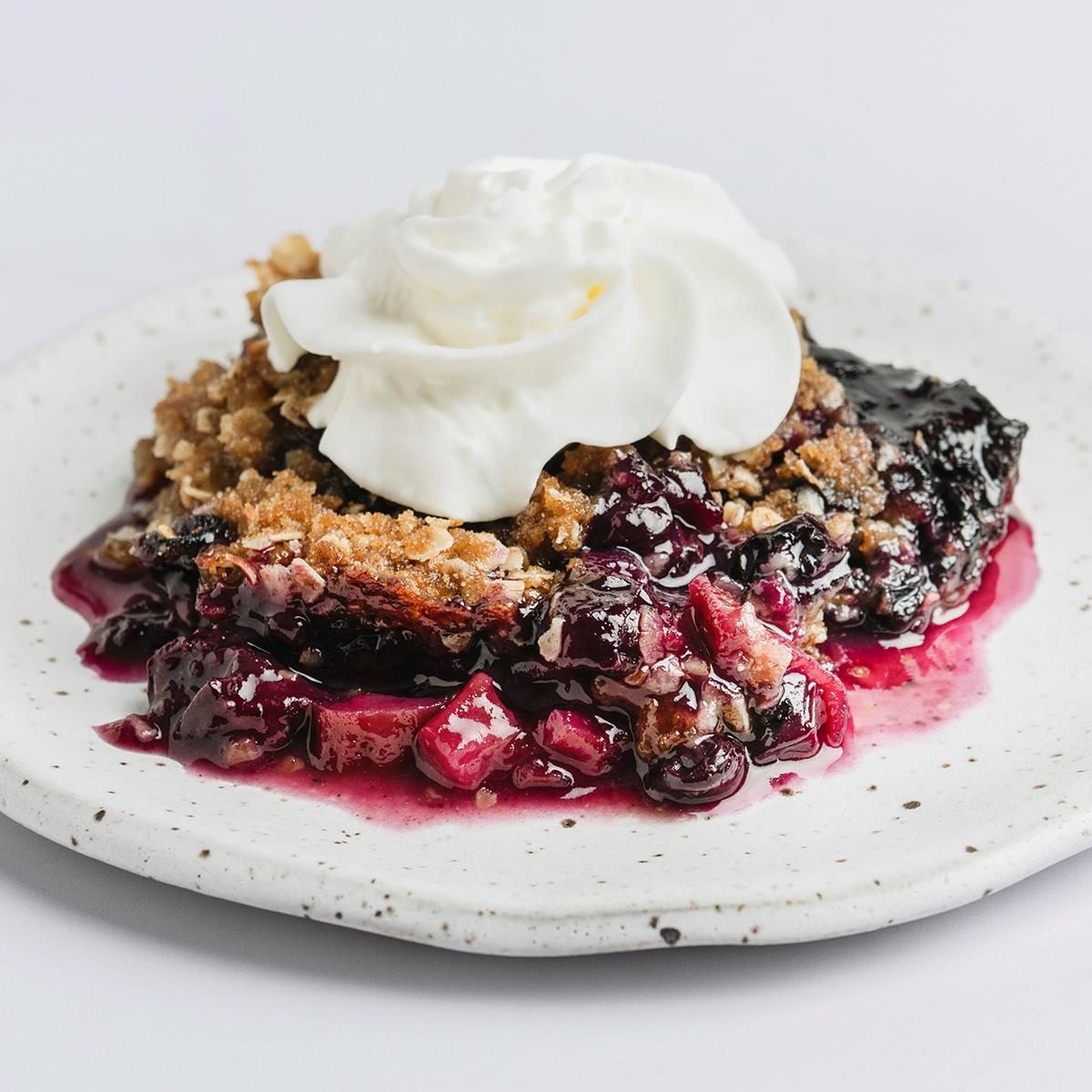 Blueberry-Rhubarb Crisp