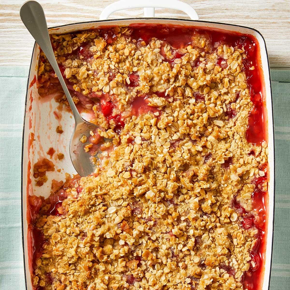 Cherry Rhubarb Crisp