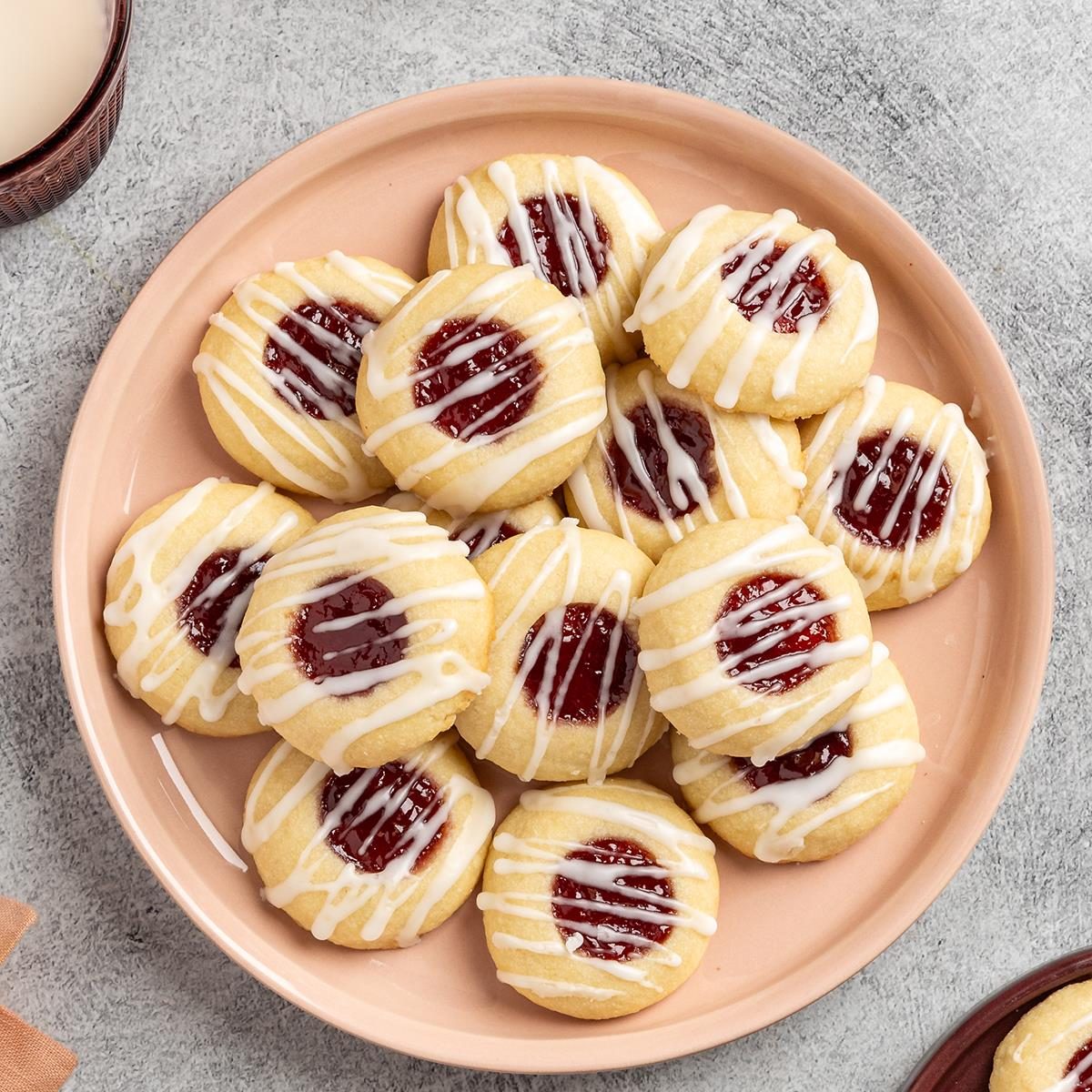 Raspberry Thumbprint Cookies
