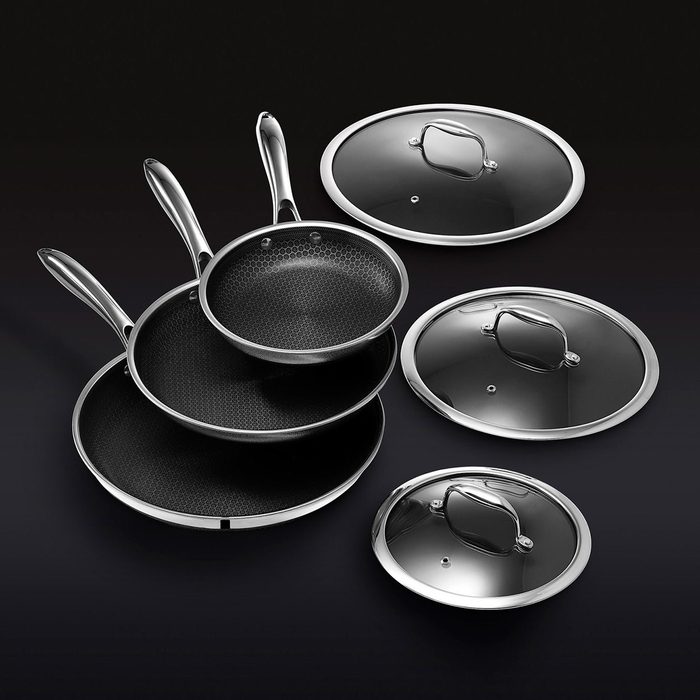 Hybrid Fry Pan Set With Lids