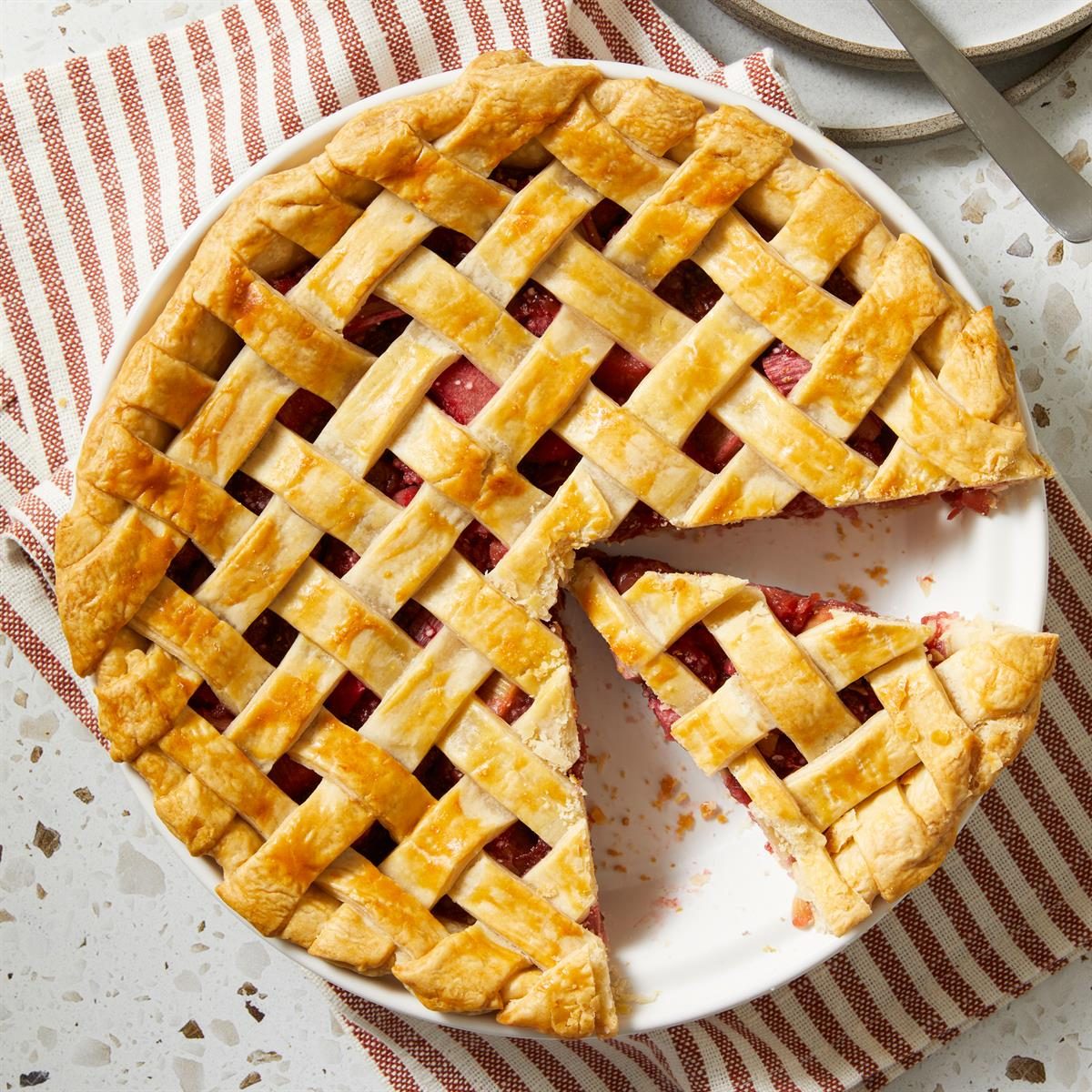Cherry Rhubarb Pie