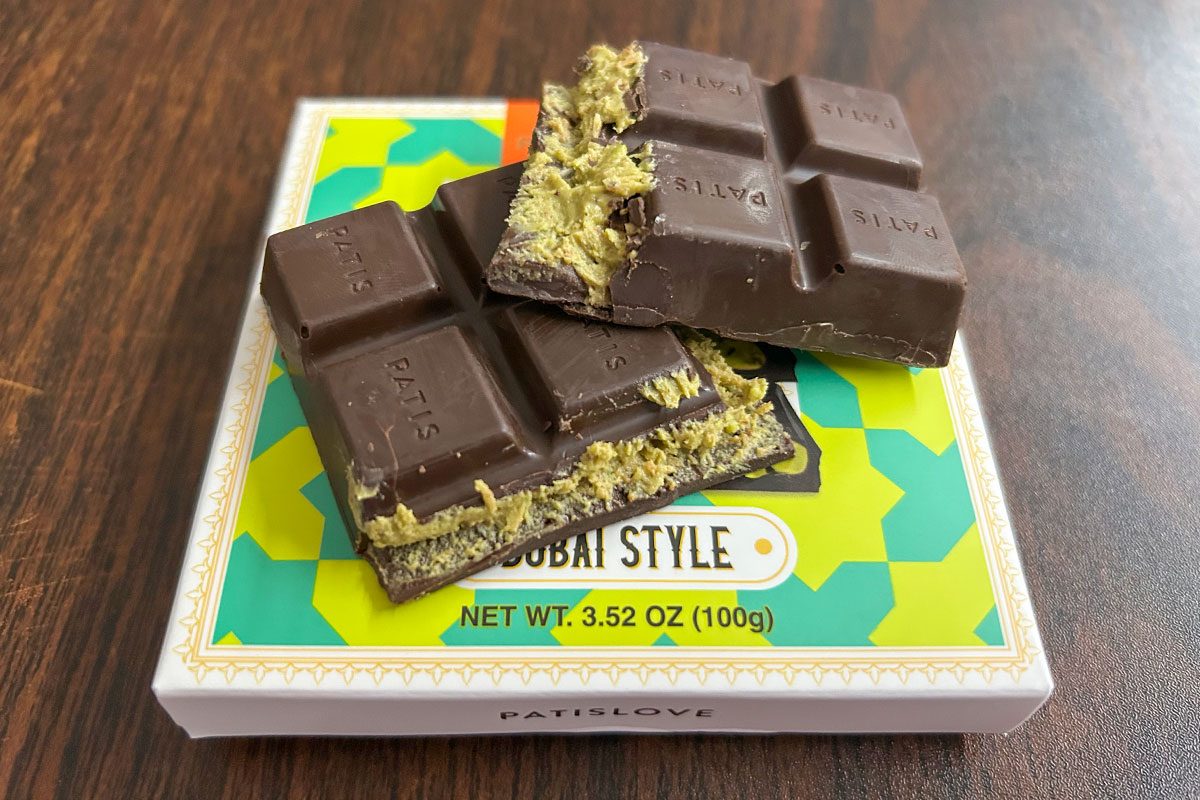 Dubai choclate on a table