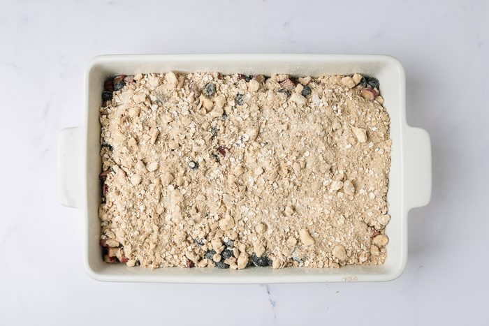 crisp topping sprinkled over fruit mixture