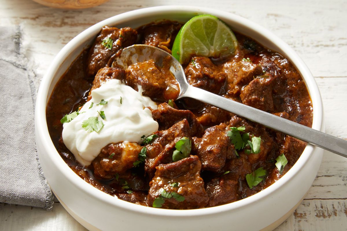 3/4th shot of Chili Con Carne