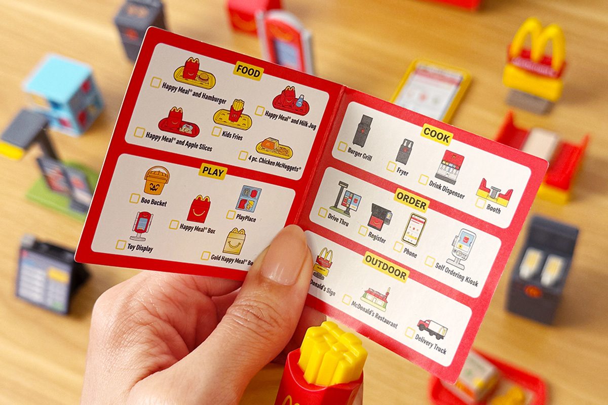 Happy Meal Collection list with collection at the background