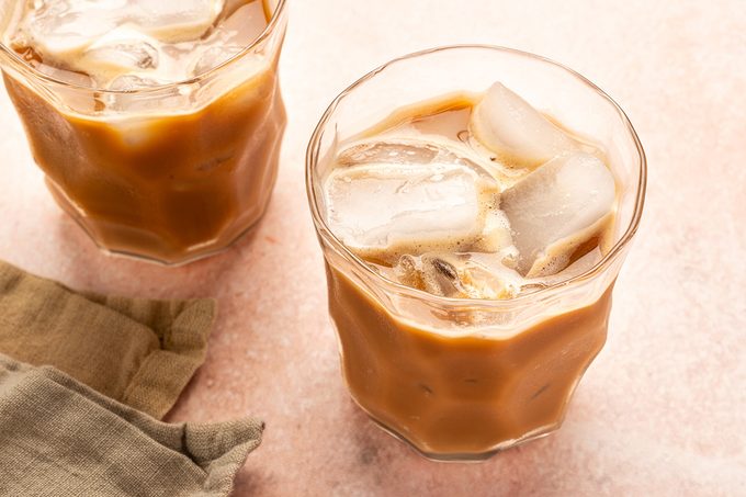 Ina Garten's Vanilla Coffee Shakerato in two glasses
