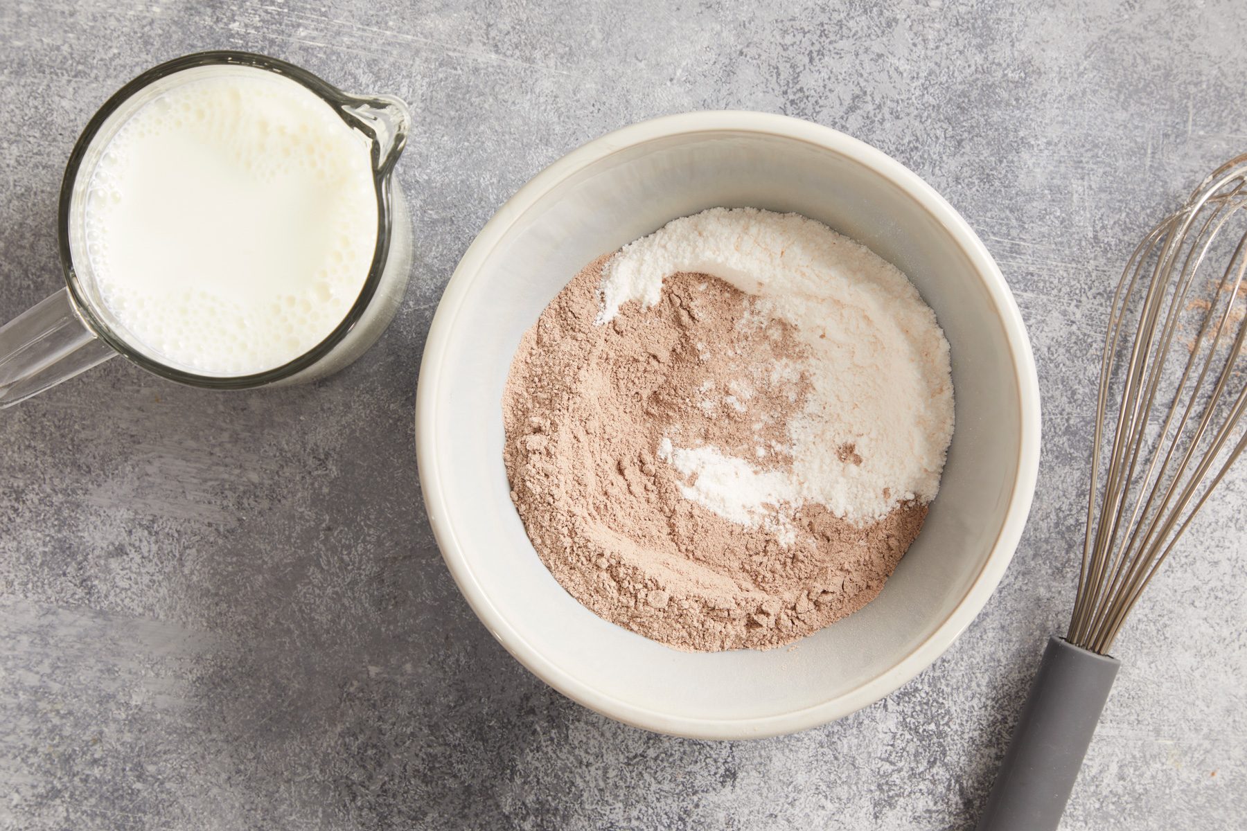 whisk milk and both pudding mixes in a bowl