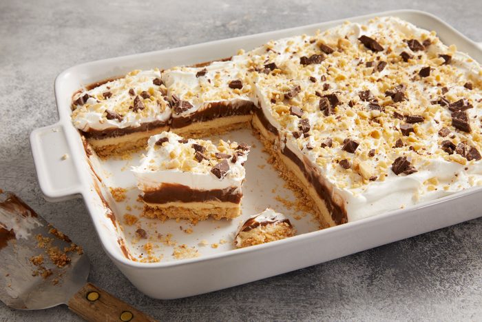 3/4 shot of Peanut Butter Pudding Dessert