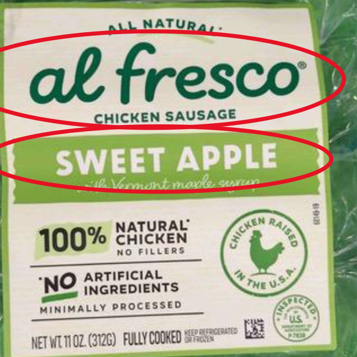 Chicken Sausage Recall Al Fresco Sweet Apple Chicken Sausage 