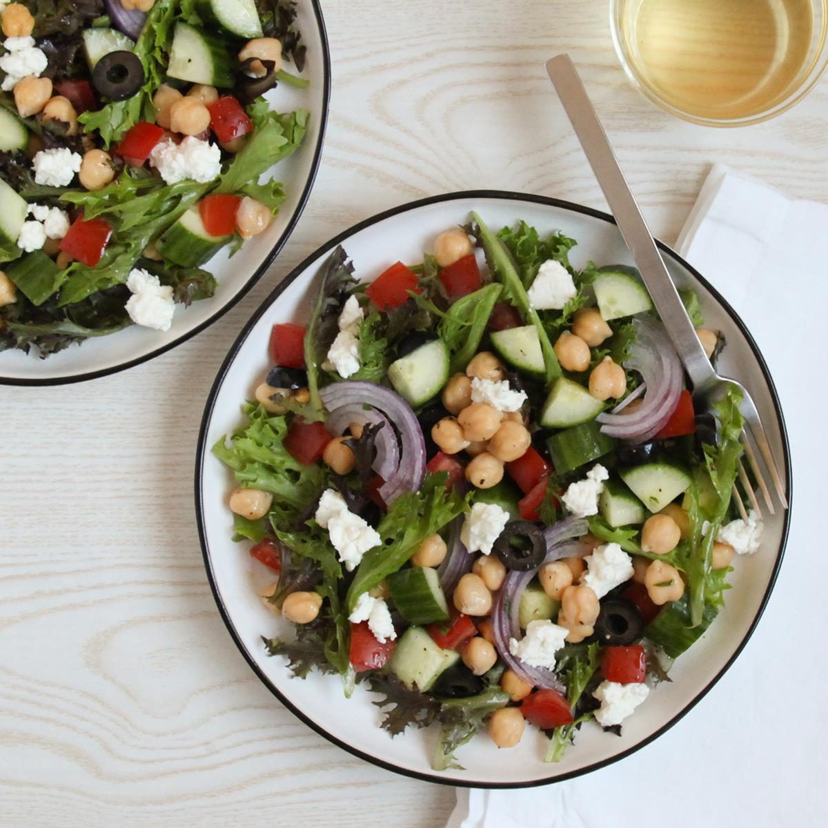 Feta Garbanzo Bean Salad