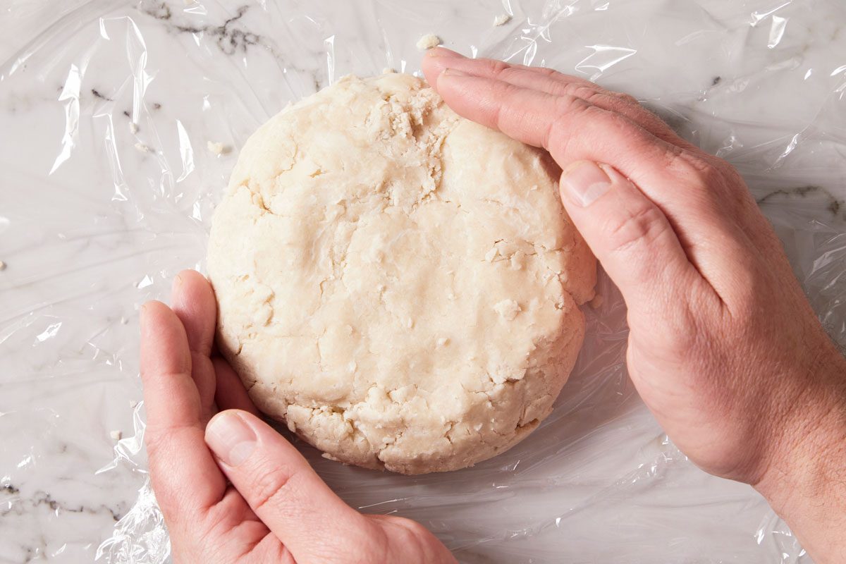 Shape into a disk; wrap in plastic.