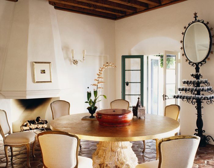 Votive Stand with Mirror in Dining Room