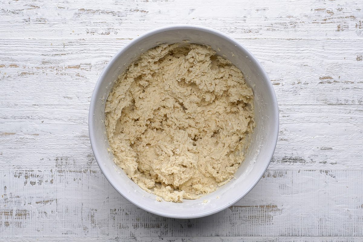 cookie dough mixture in a bowl