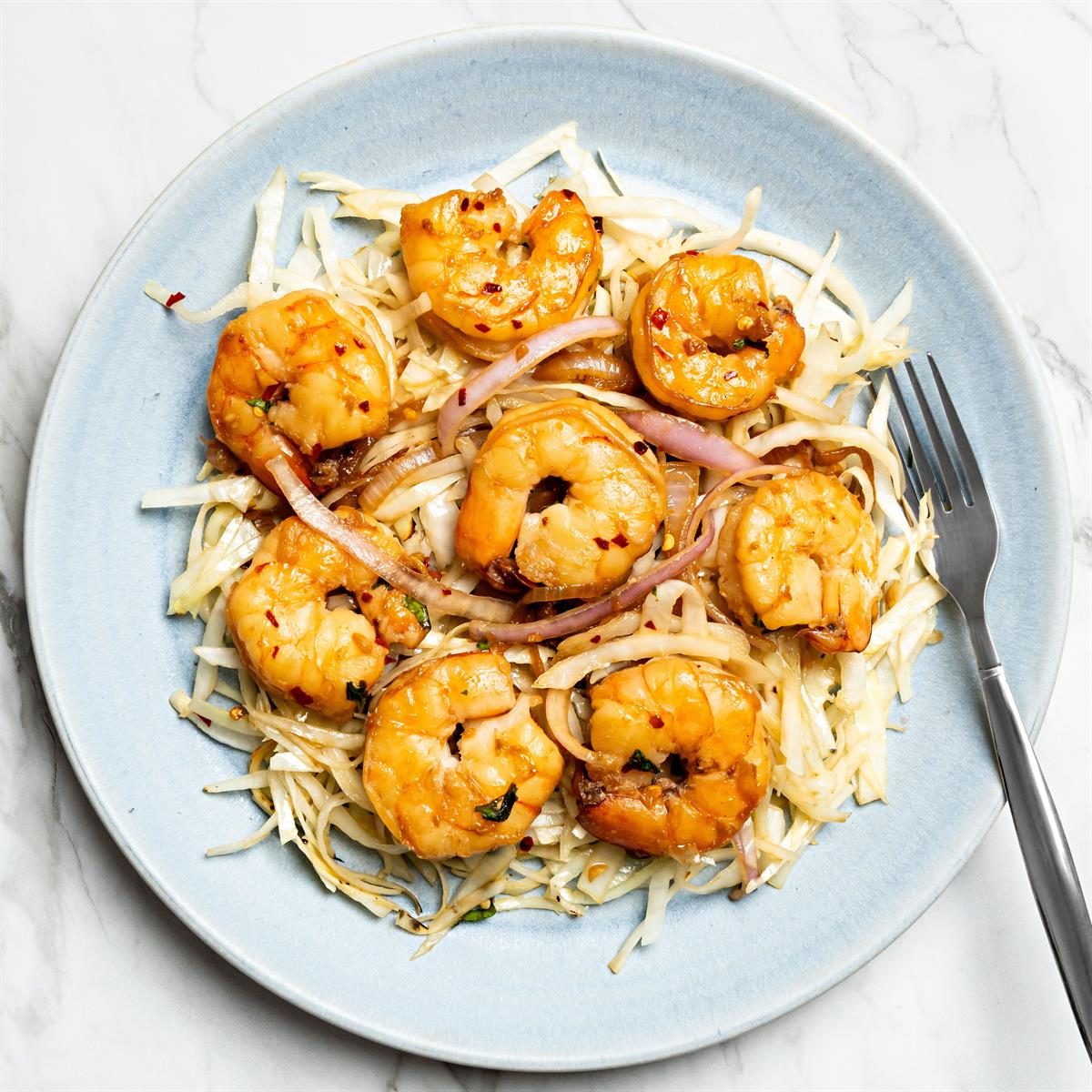 Shrimp Stir-Fry with Cabbage