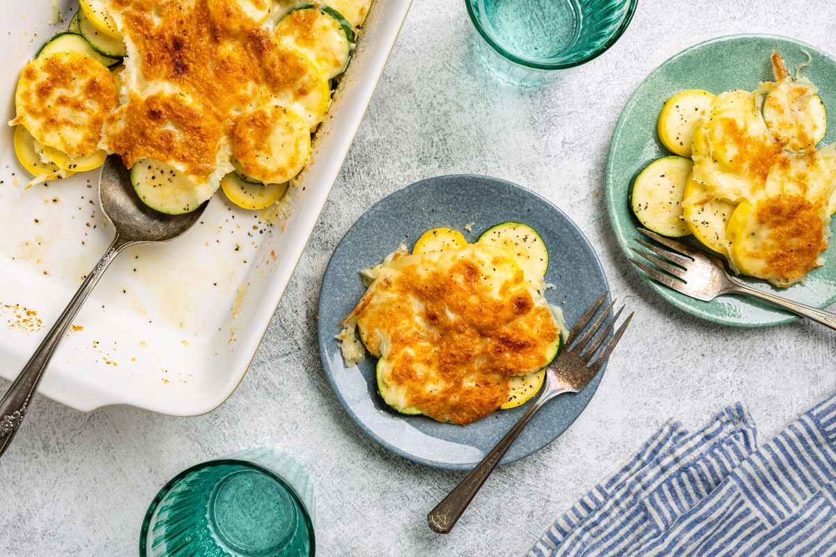 Overhead shot of Cheesy Squash