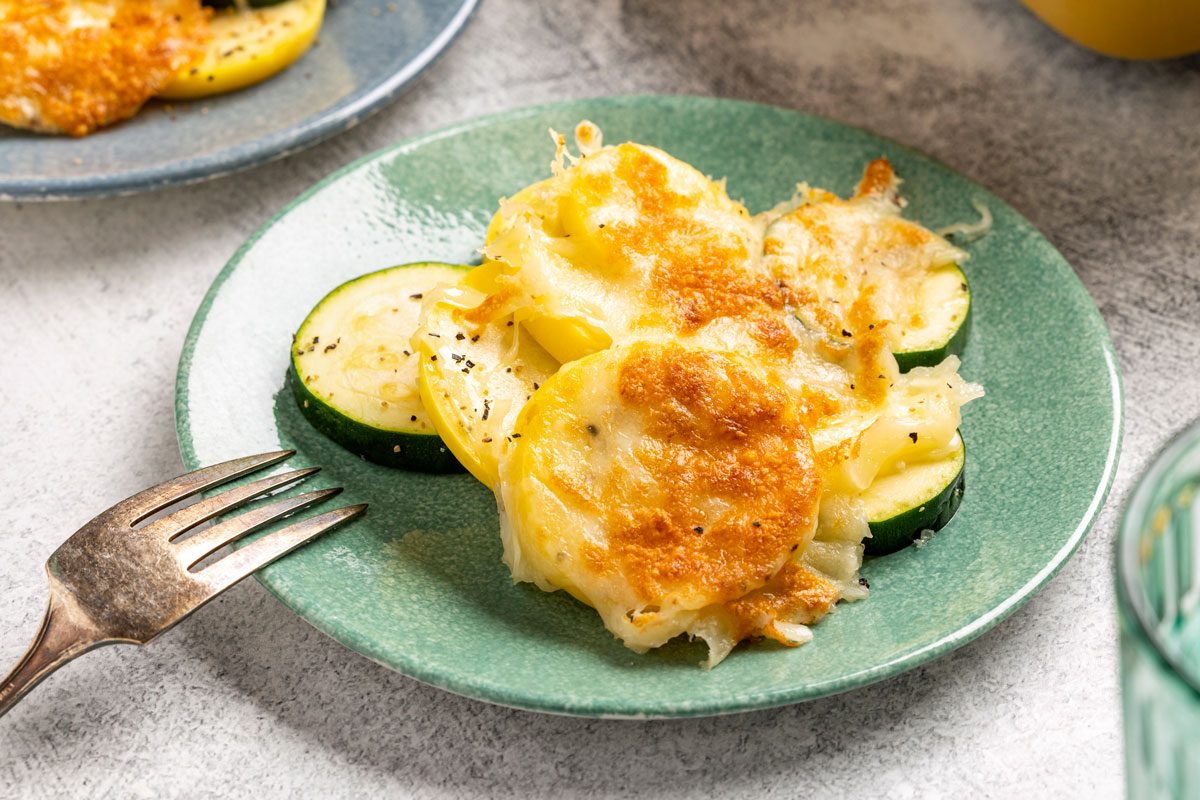 Close up shot of Cheesy Squash