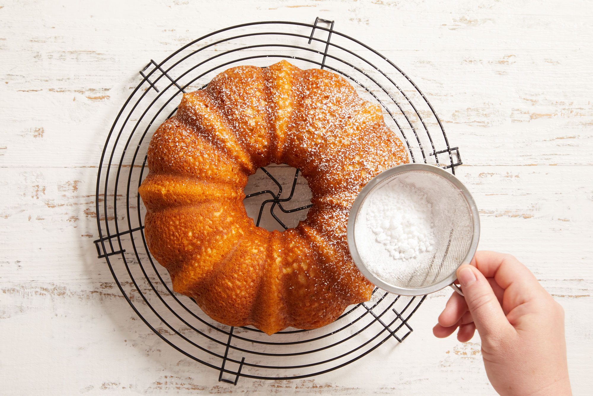 Dust with confectioners' sugar.