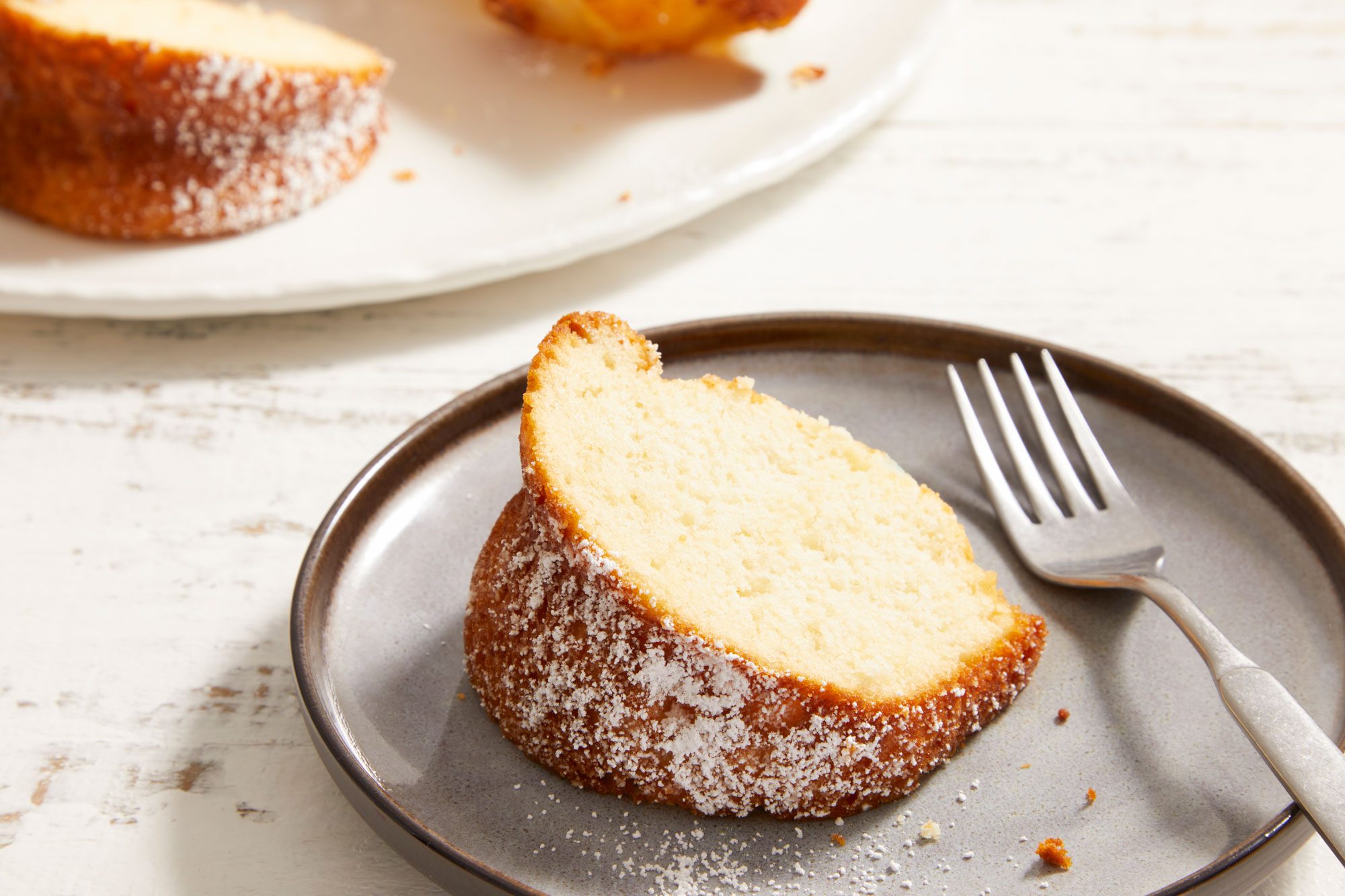 Close up shot of Pear Bundt Cake;