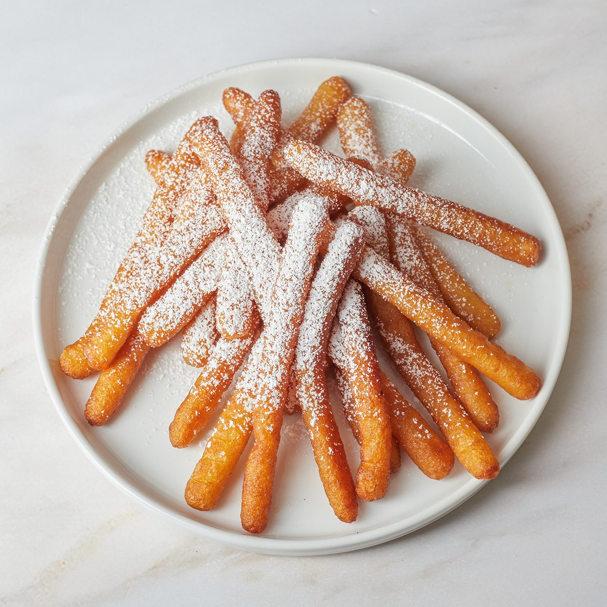 Powdered Sugar Funnel Cake Fries