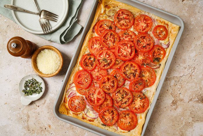 Tomato Phyllo Dough Pizza