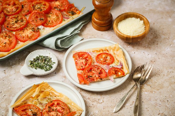 Tomato Phyllo Dough Pizza