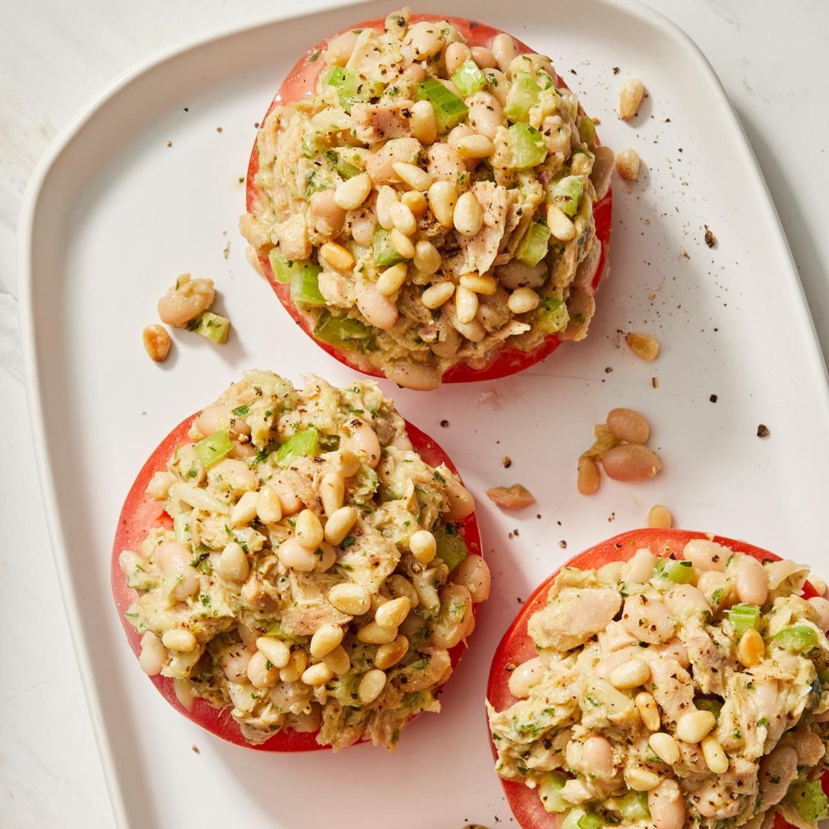 Tomato Tuna Tower Salad