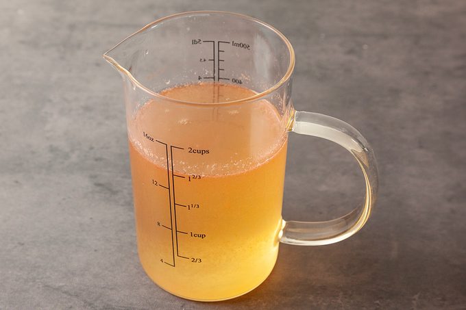 transfer the clear tomato water into a clean jar or bowl