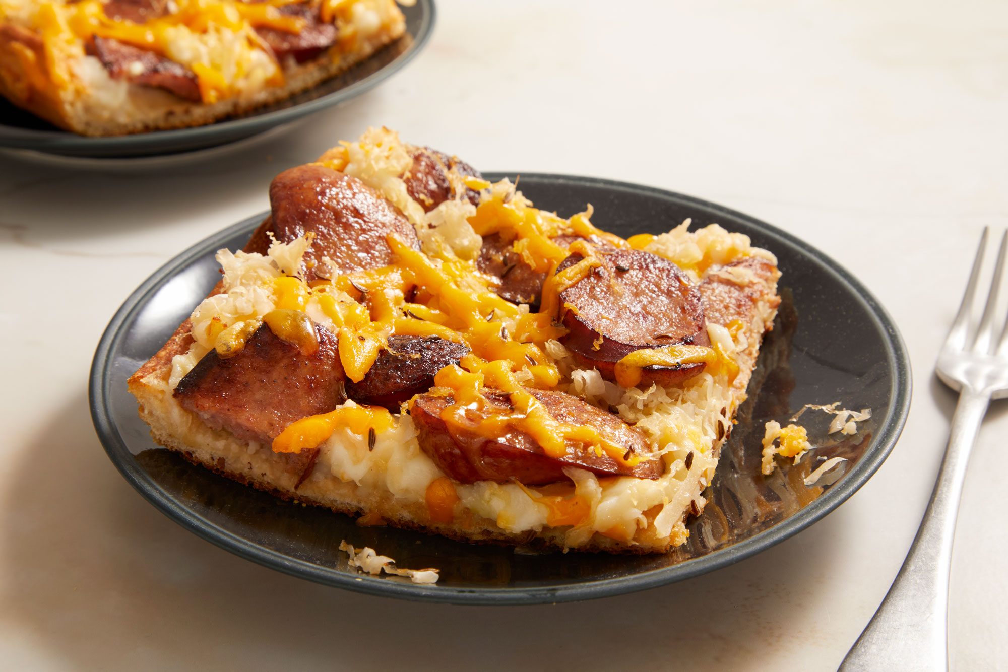 3/4 shot of German Oktoberfest Pizza