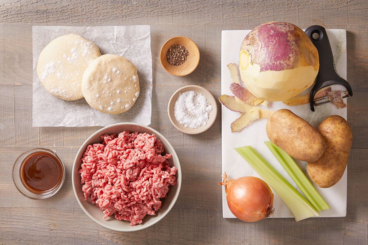 Overhead shot of ingredients