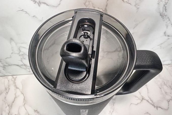 top view of Stanley tumbler