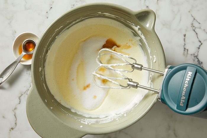 Continue beating until well blended,