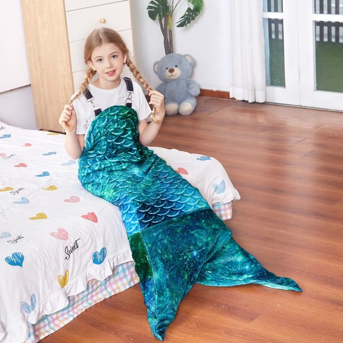 Catalonia Kid Flannel Blanket Mermaid Tail Via Target.com