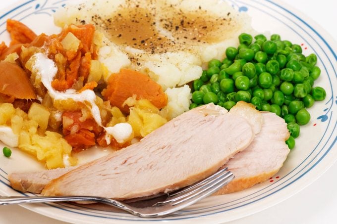 A Turkey Dinner Thanksgiving Day Plate