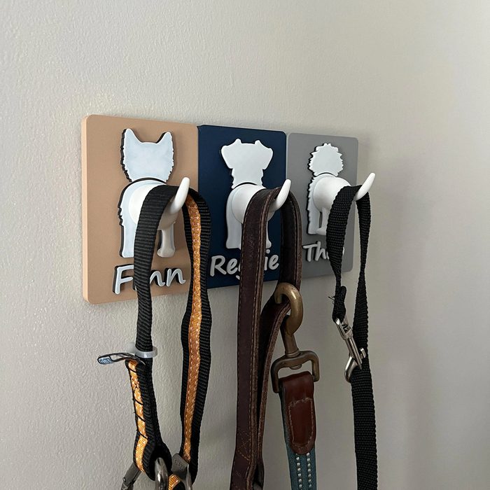 Personalized Dog Leash Holder Via Etsy.com