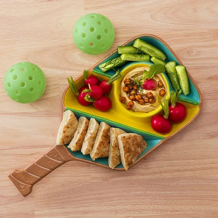 Pickleball Paddle Snack Tray Via Uncommongoods.com