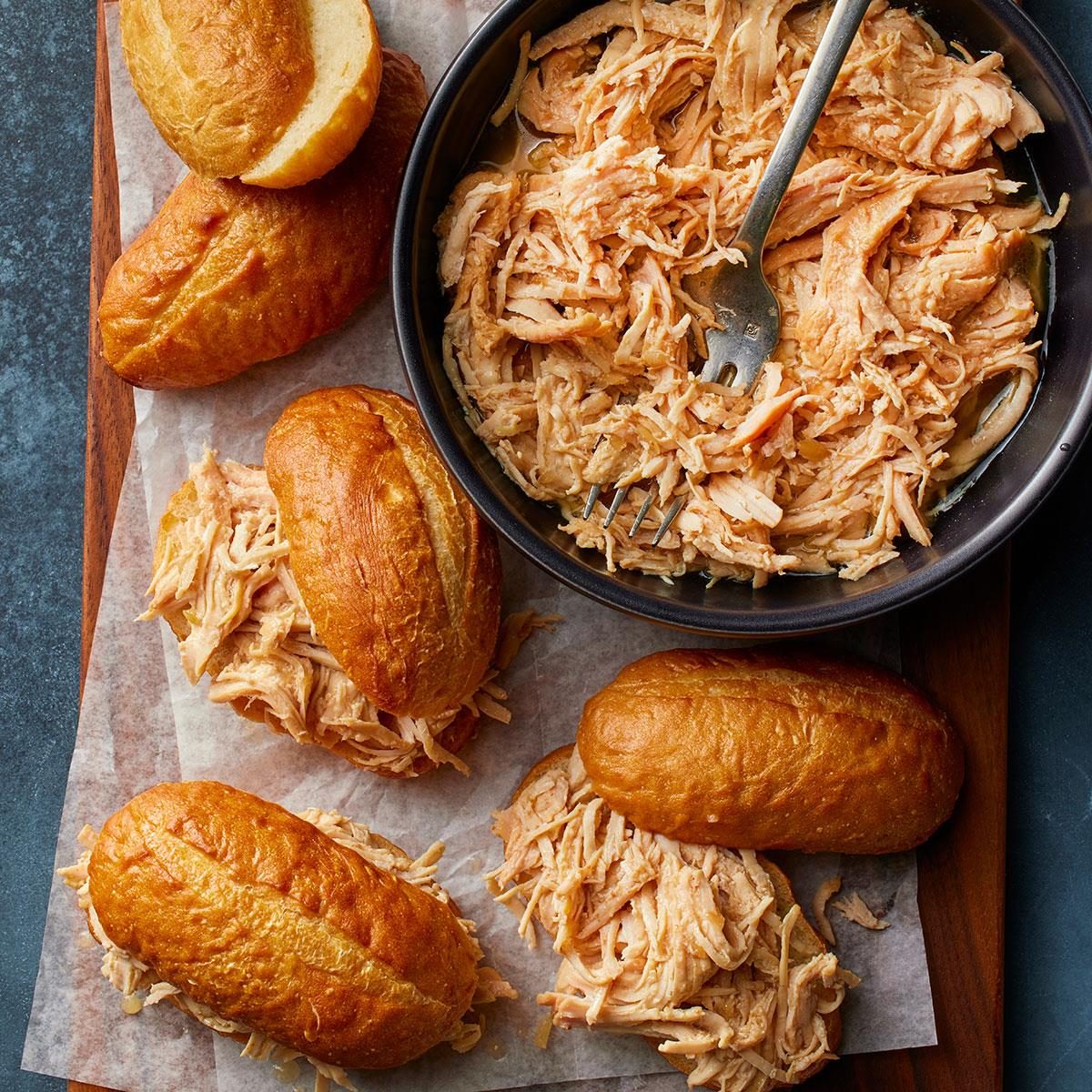 Shredded Turkey Sandwiches