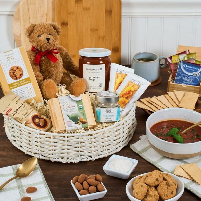 Soup Love And Bear Hugs Gift Basket Via Gourmetgiftbaskets.com