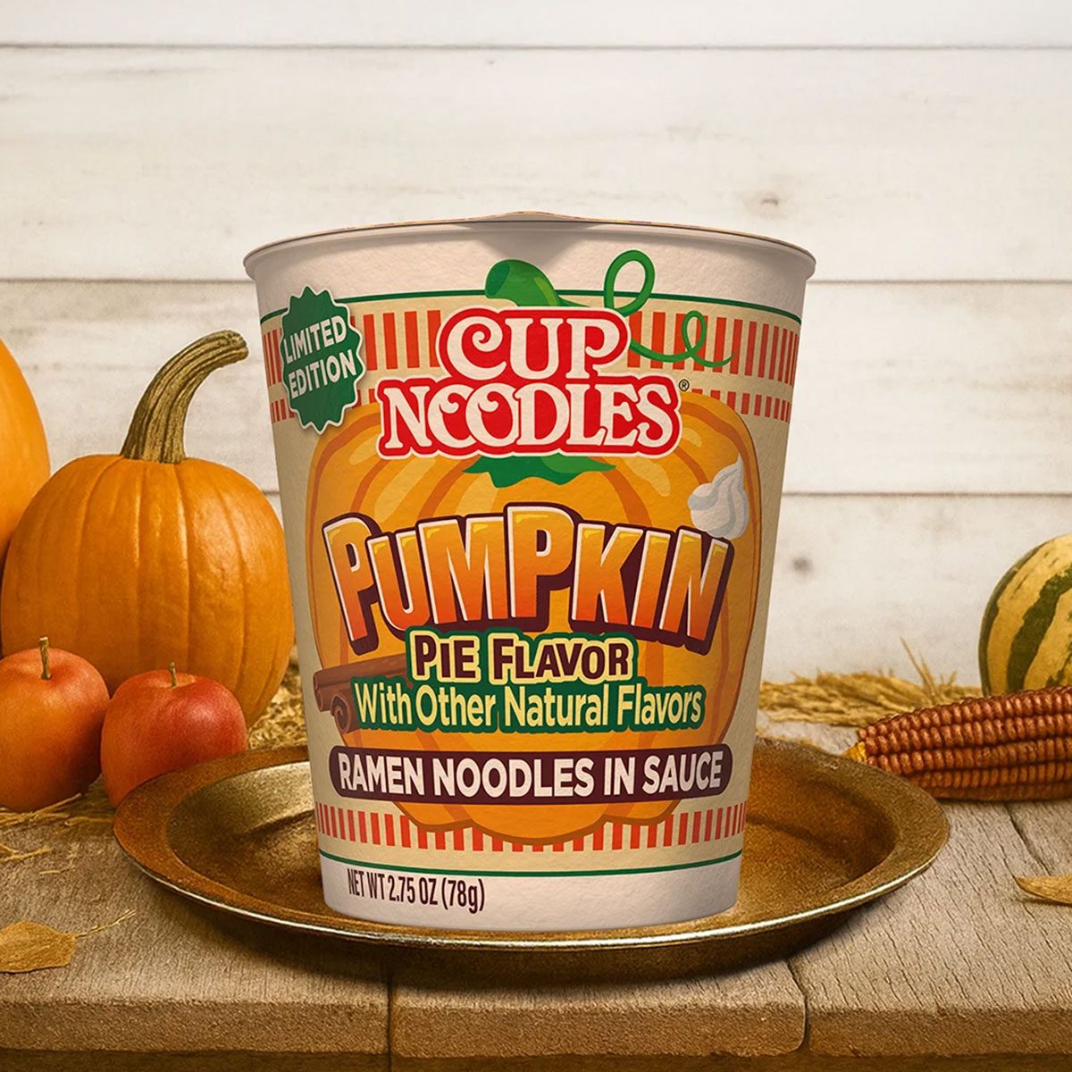 Cup Noodles Turkey Dinner And Pumpkin Pie Flavors 