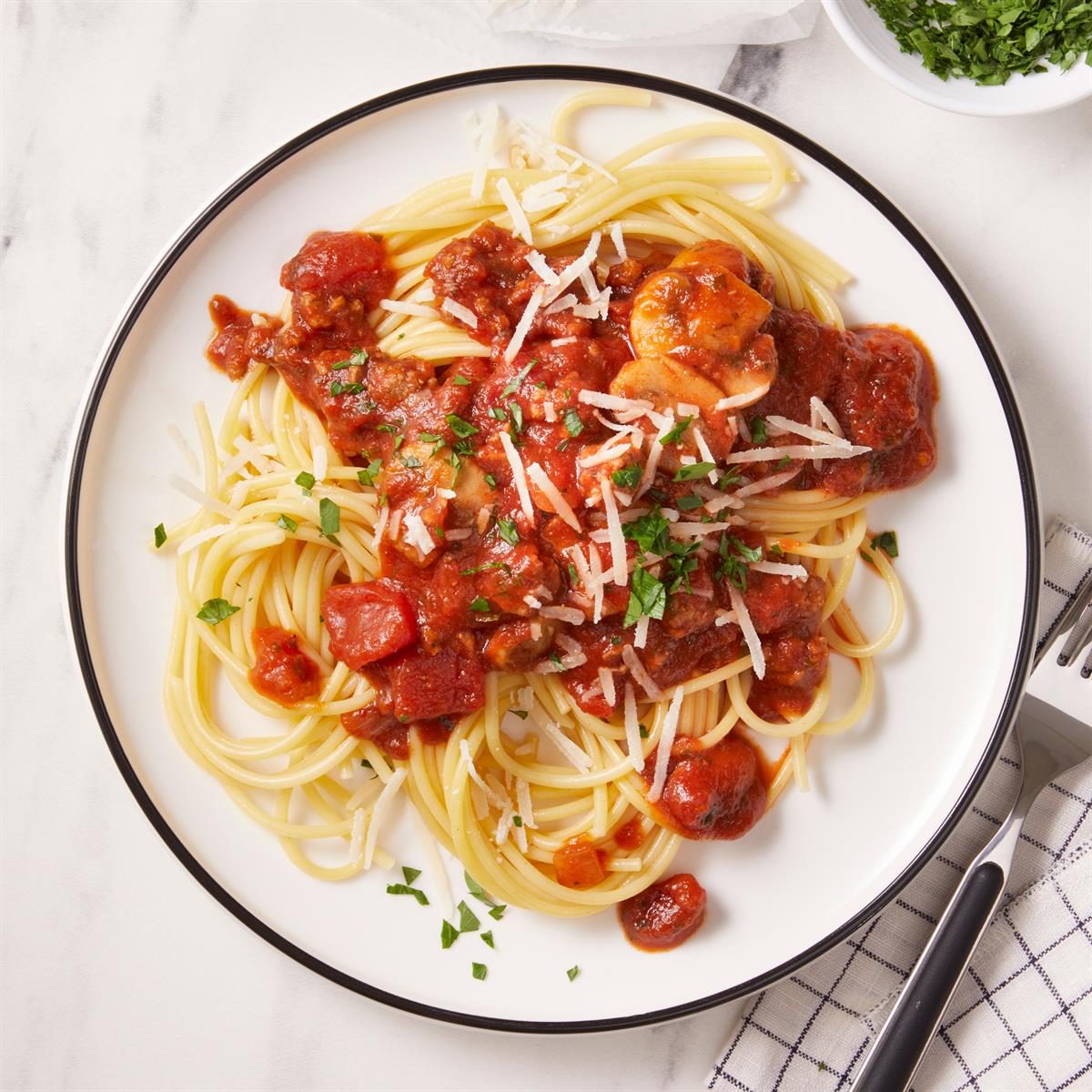 Meat Sauce with Mushrooms