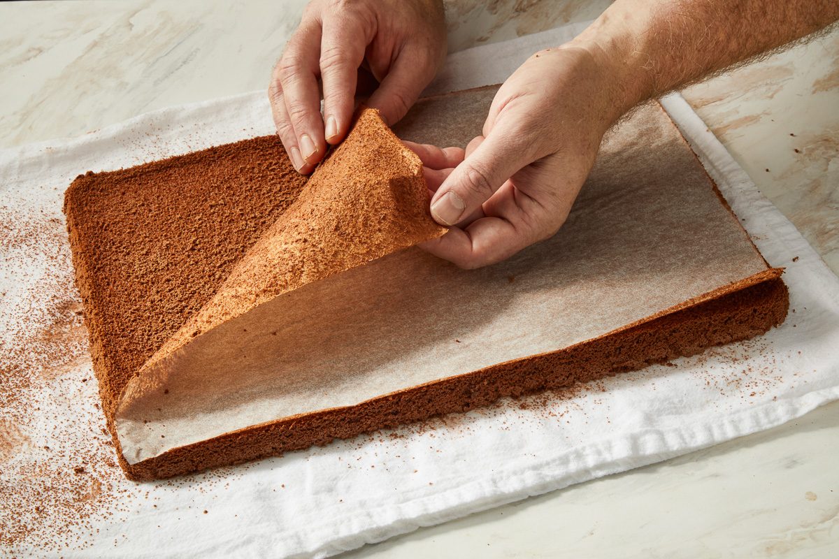 peeling off parchment paper