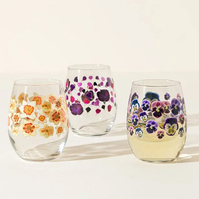 Birth Month Flower Printed Glass Via Uncommongoods.com
