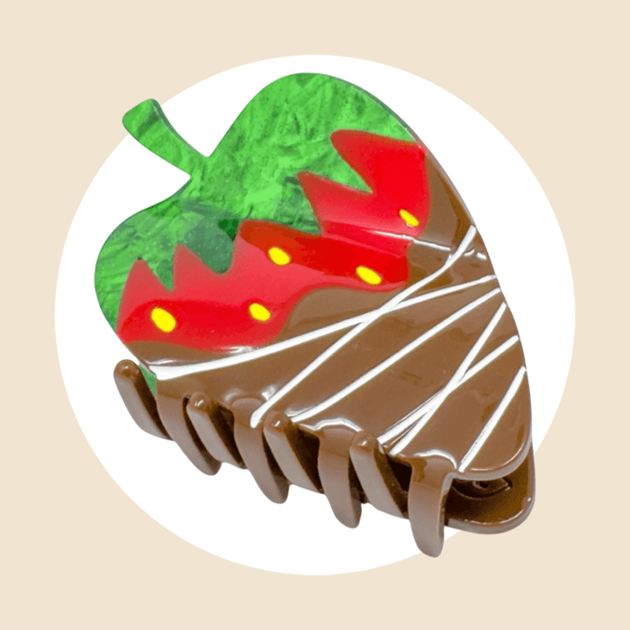 Chocolate Covered Strawberry Hair Claw Clip Via Jennylemons.com