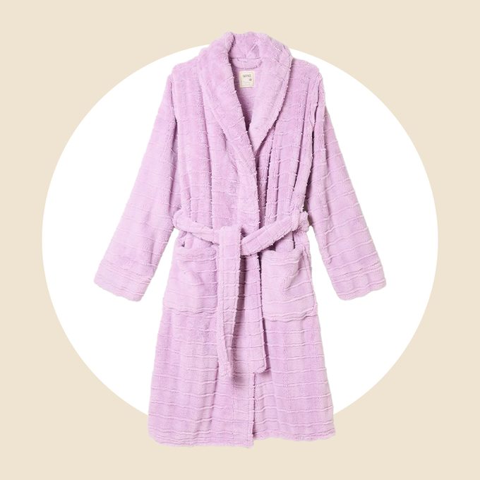 Lilac Purple Cosy Textured Dressing Gown Via Fatface.com 1