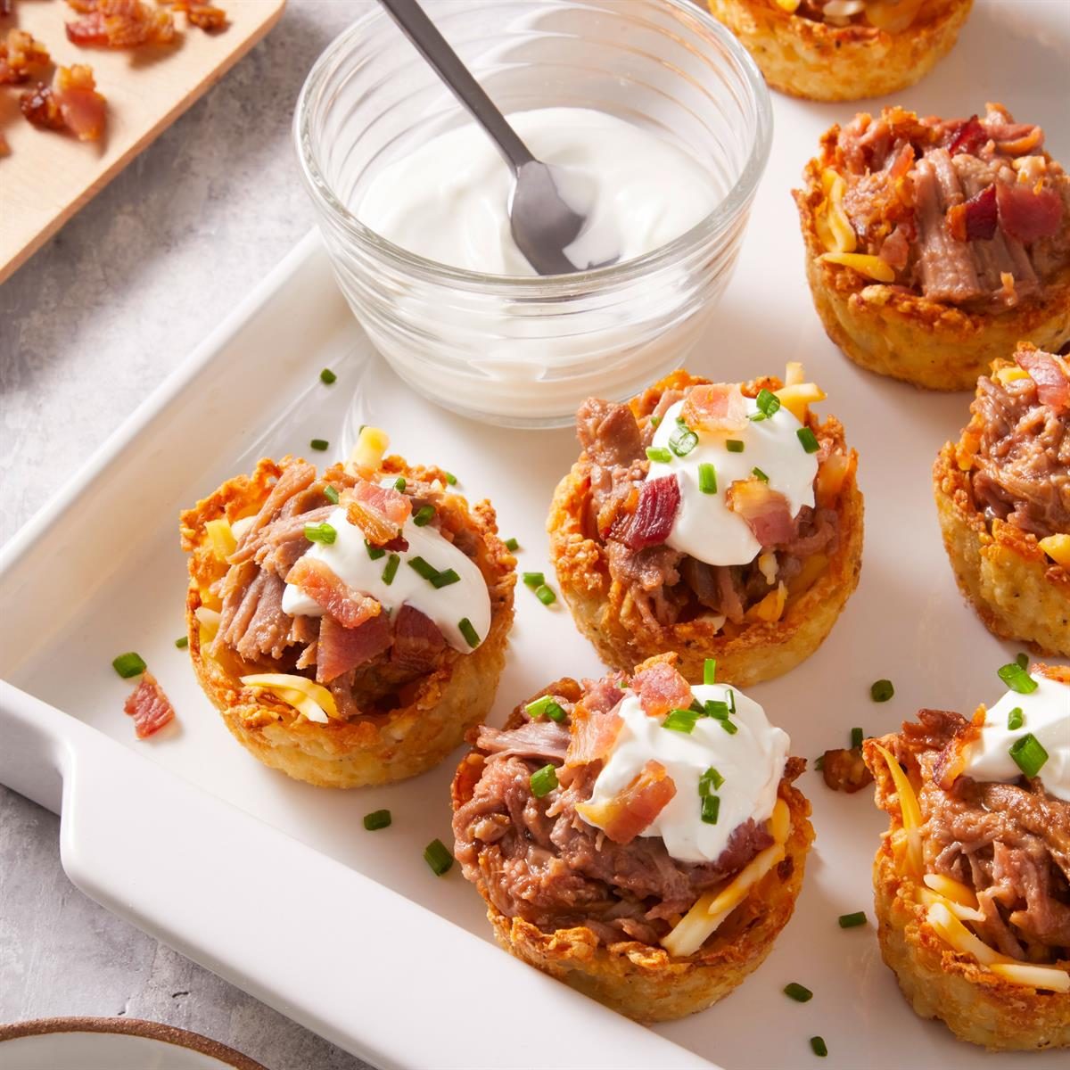 Loaded Pulled Pork Cups
